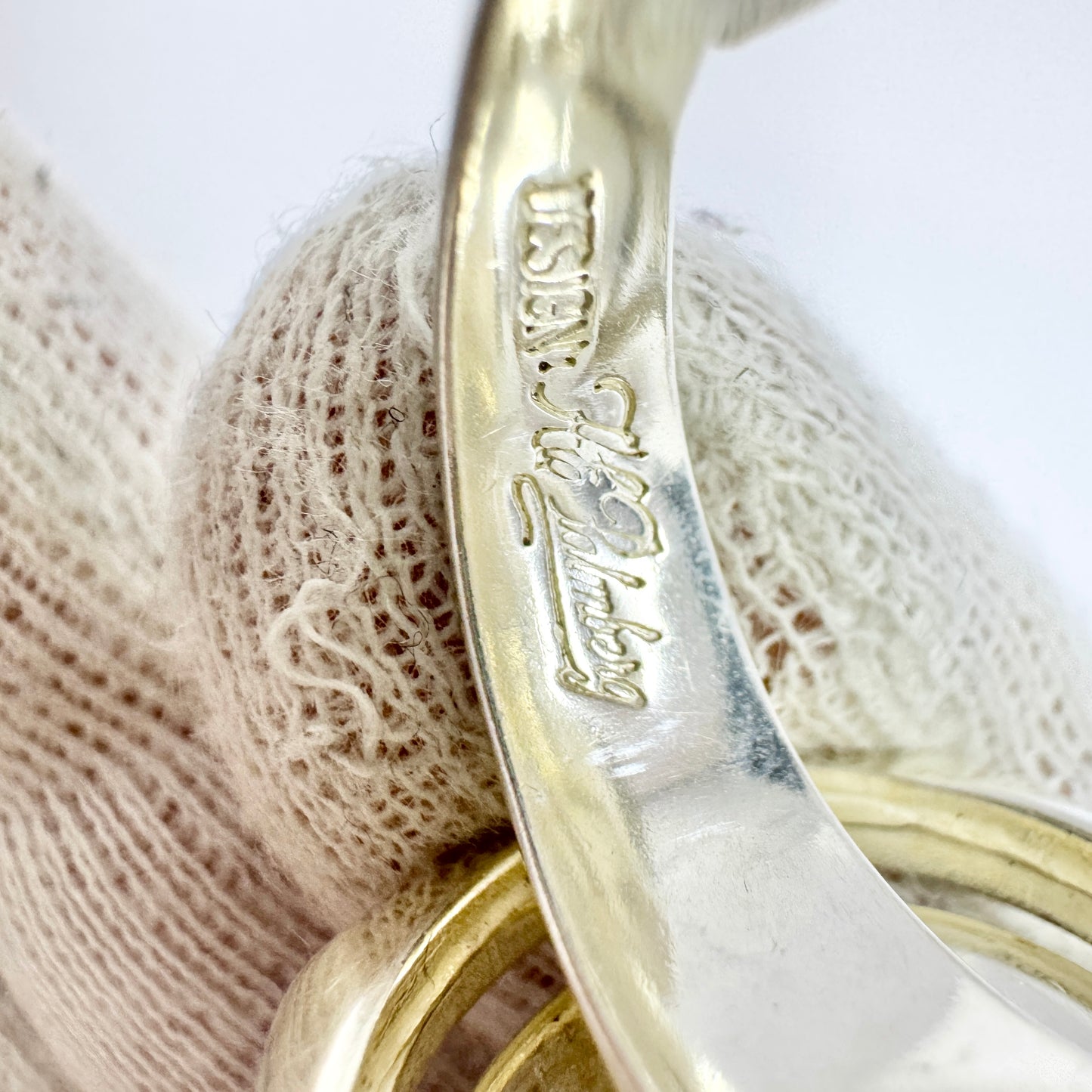 K-E Palmberg for Alton, Sweden 1975. Vintage Sterling Silver Amethyst Ring. Signed.