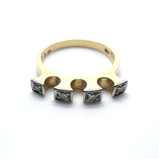 Heribert Engelbert, Sweden 1967. Vintage 18k Gold Diamond Ring.