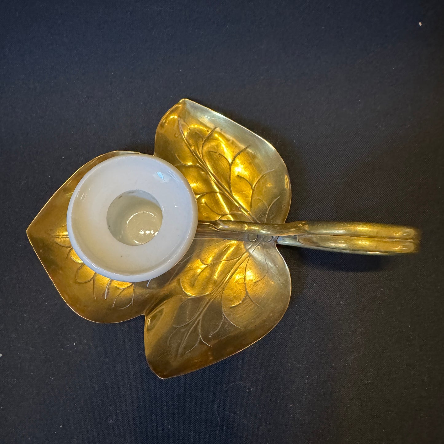 Joseph Sankey. Antique Brass Chamberstick Arts & Crafts Art Nouveau