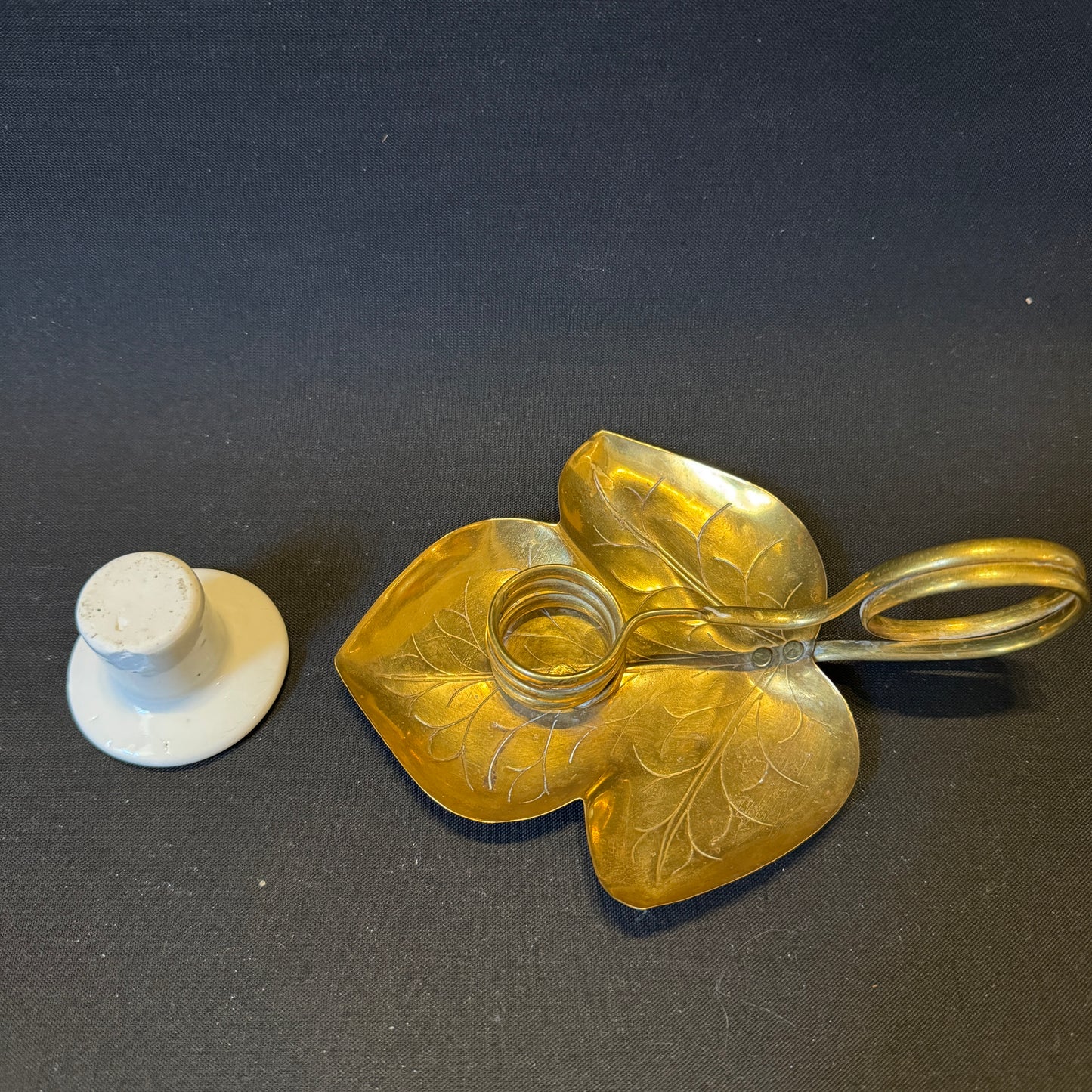 Joseph Sankey. Antique Brass Chamberstick Arts & Crafts Art Nouveau