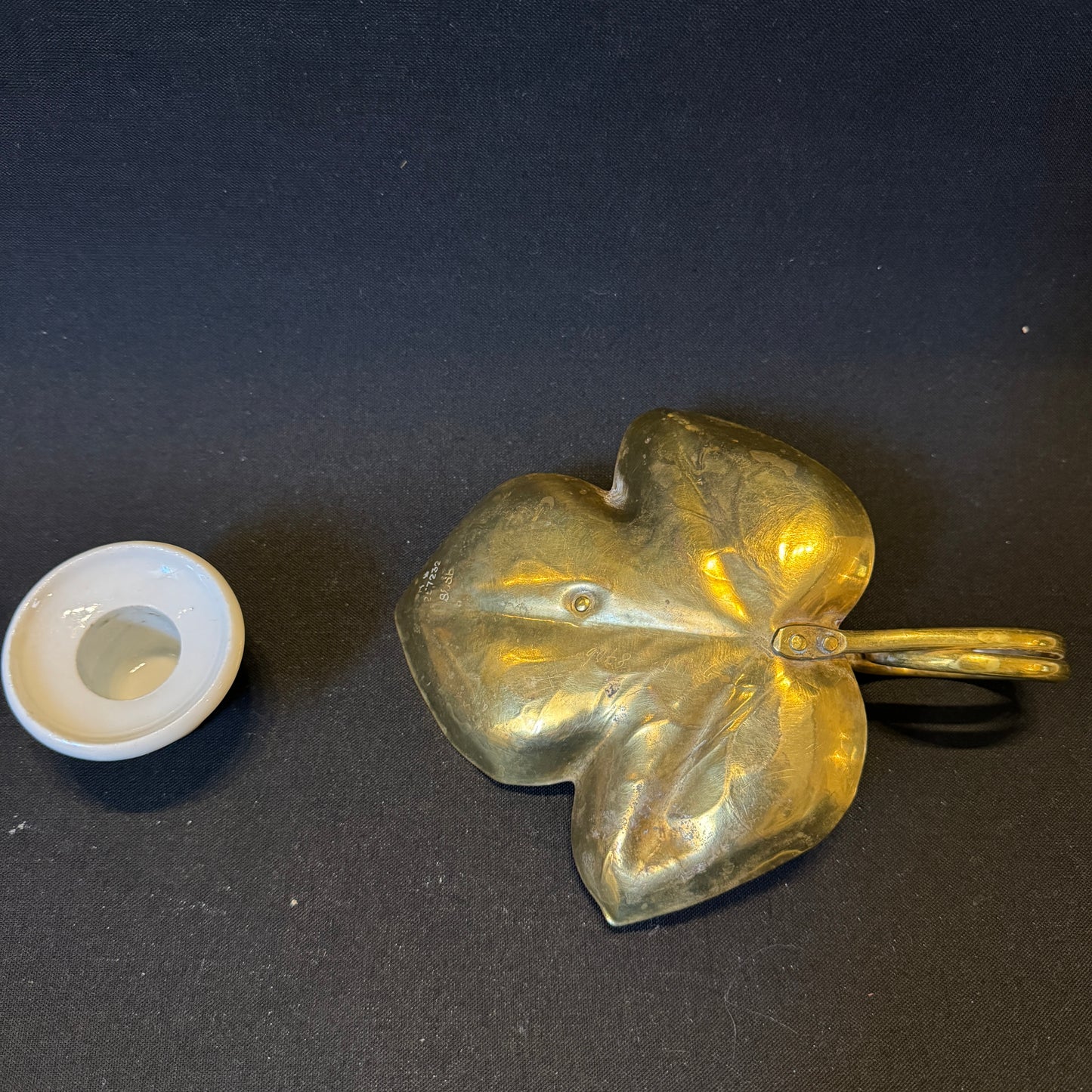 Joseph Sankey. Antique Brass Chamberstick Arts & Crafts Art Nouveau
