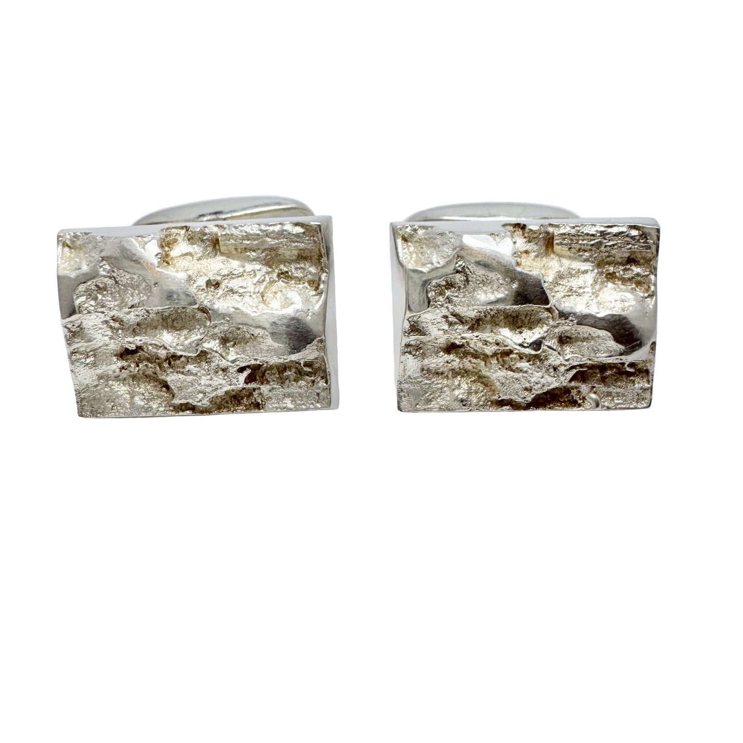 ER:n, Finland year 1970. Vintage Solid Silver Cufflinks.