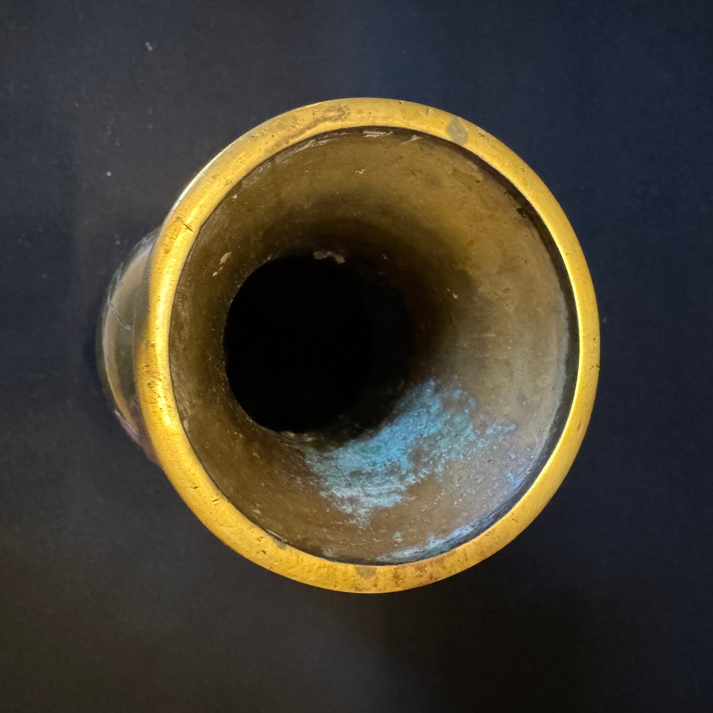 Antique early 1900s Japanese Meiji Mixed Metal Bronze Large Vase.