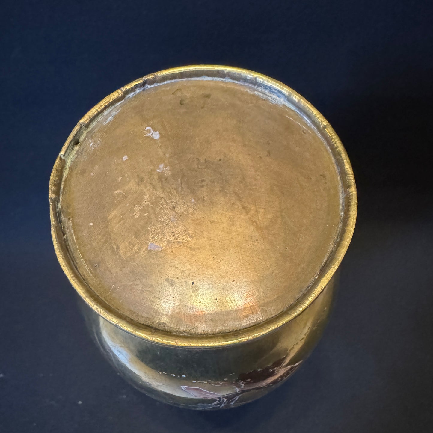 Antique early 1900s Japanese Meiji Mixed Metal Bronze Large Vase.