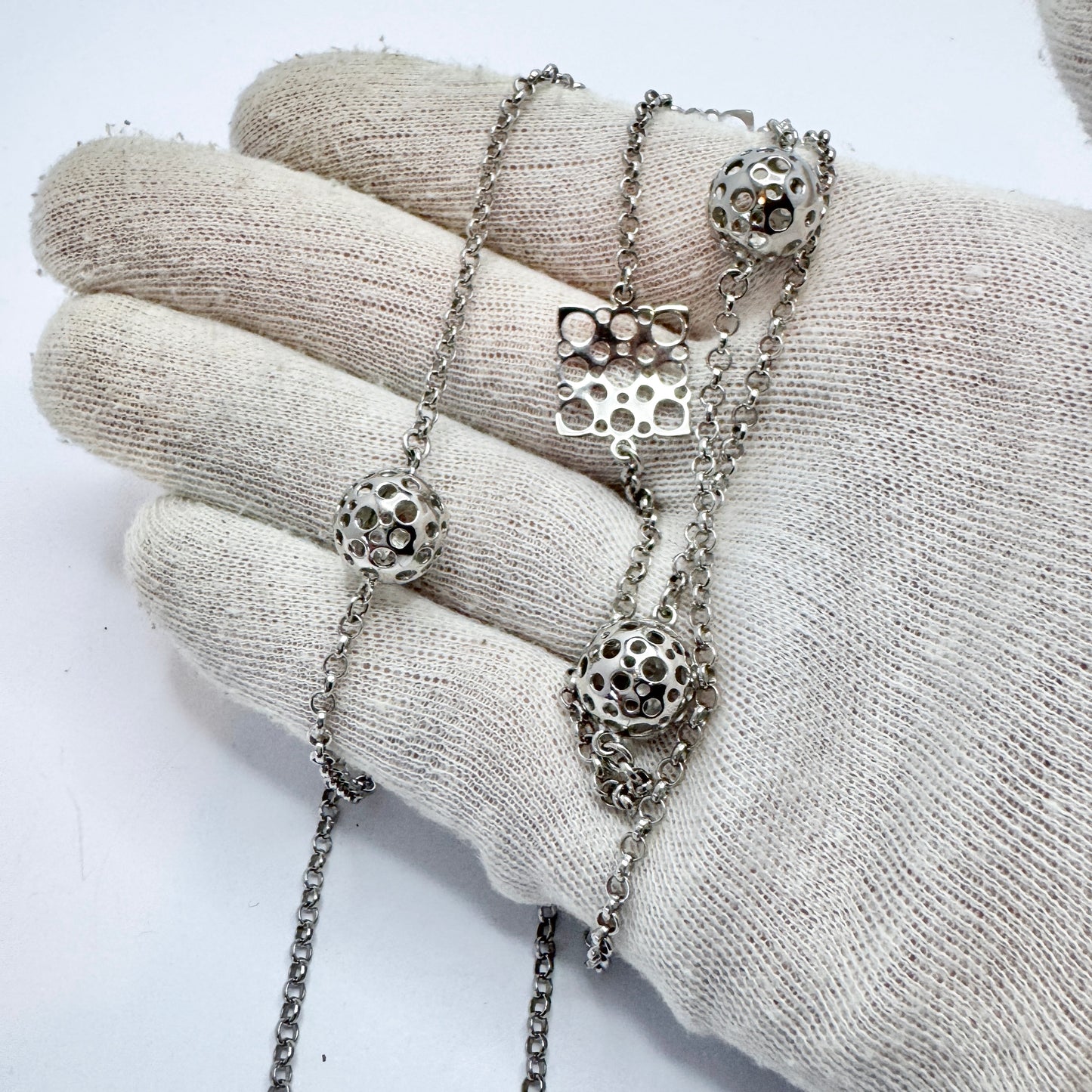 Liisa Vitali for Kultakeskus, Finland. Vintage Sterling Silver Necklace.