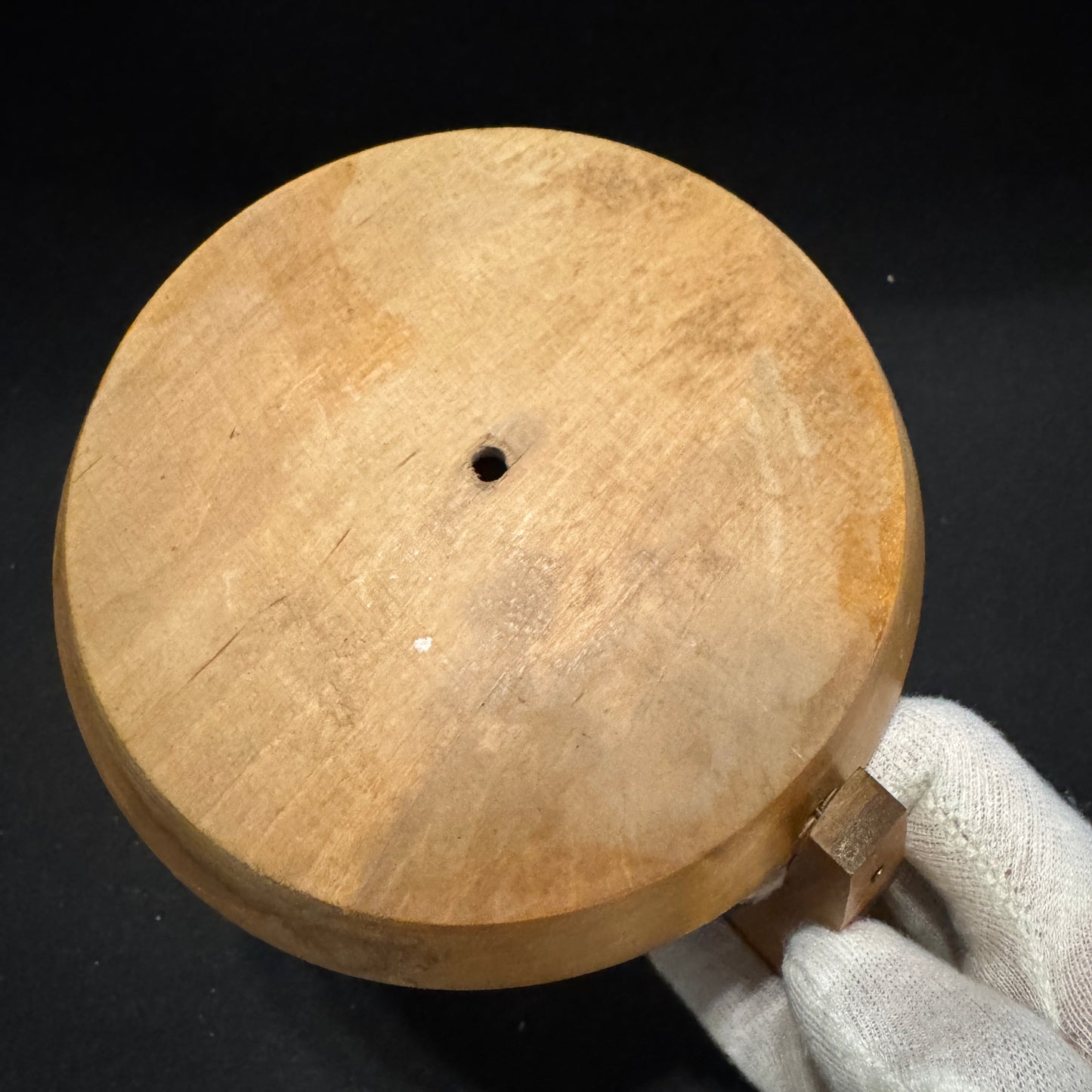 Large Vintage 1950-60s Scandinavian Wood Chamberstick Candleholder