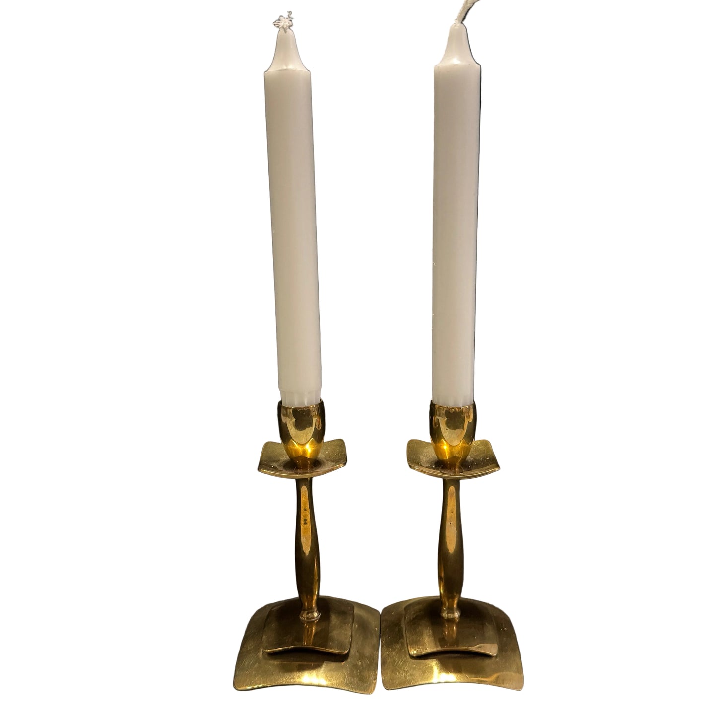 Dantorp Design, Denmark. Vintage 1960-70s Mid-century Brass Candlesticks