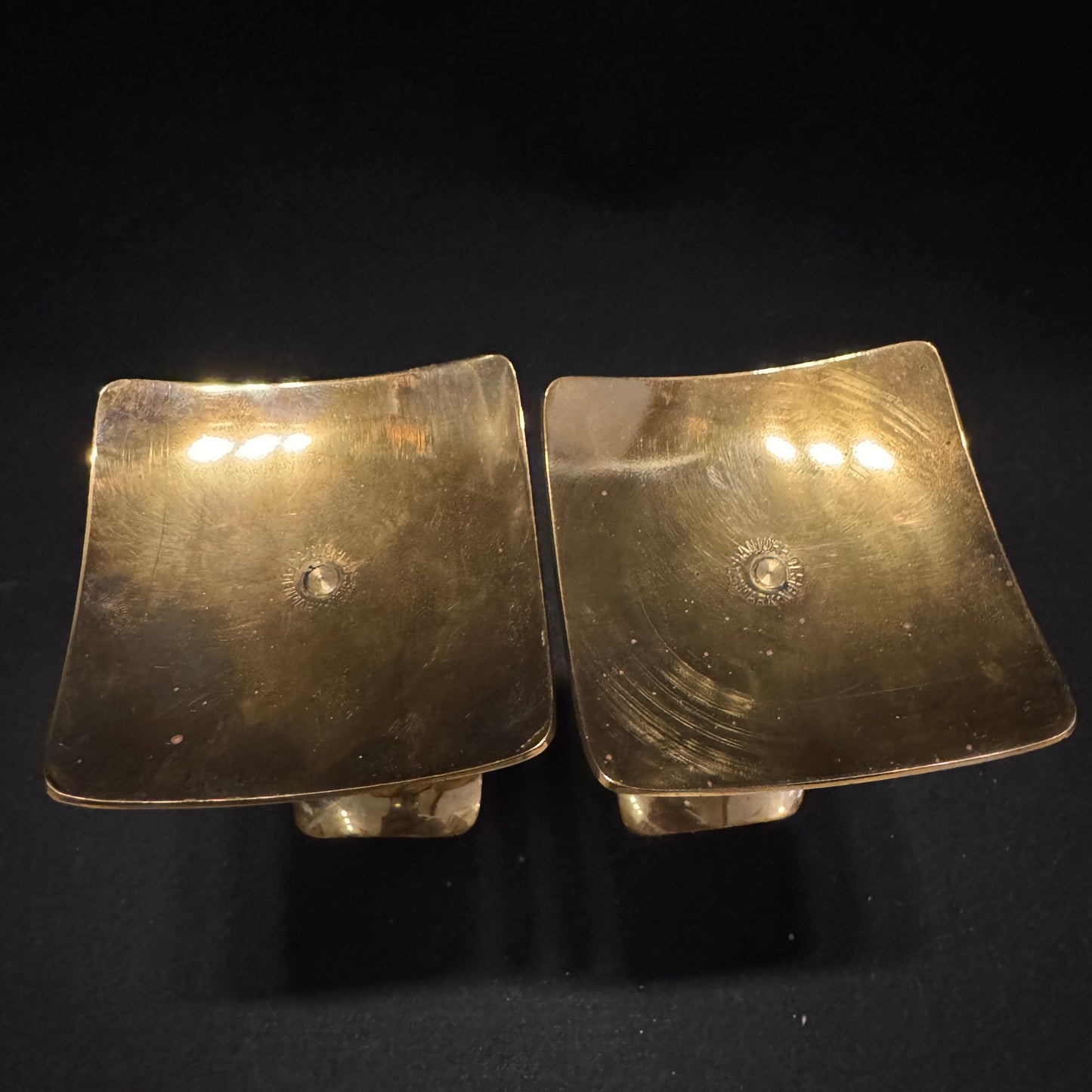 Dantorp Design, Denmark. Vintage 1960-70s Mid-century Brass Candlesticks