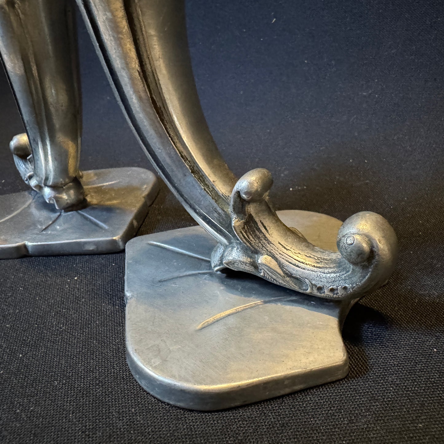 GAB, Stockholm, Sweden 1951. Vintage Mid-Century Pewter Candlesticks.