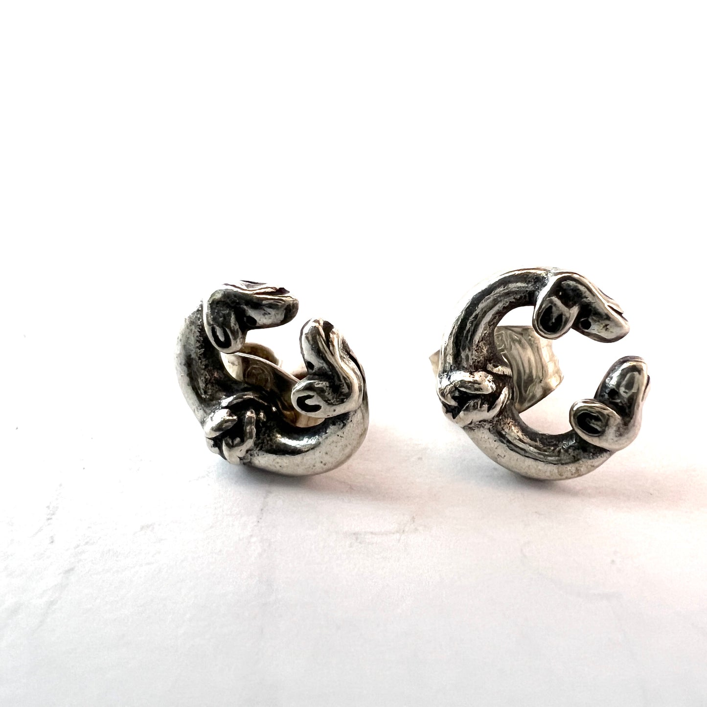 Kalevala Koru Finland. Vintage Sterling Silver Stud Earrings.