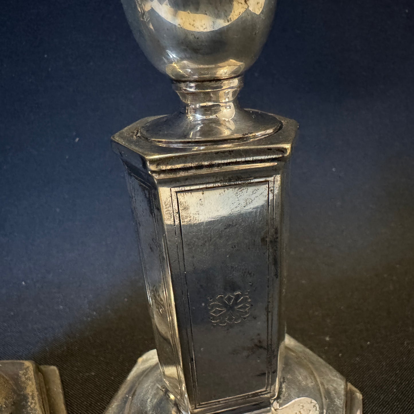 Antique Edwardian Pair of Silver-plated Candlesticks.