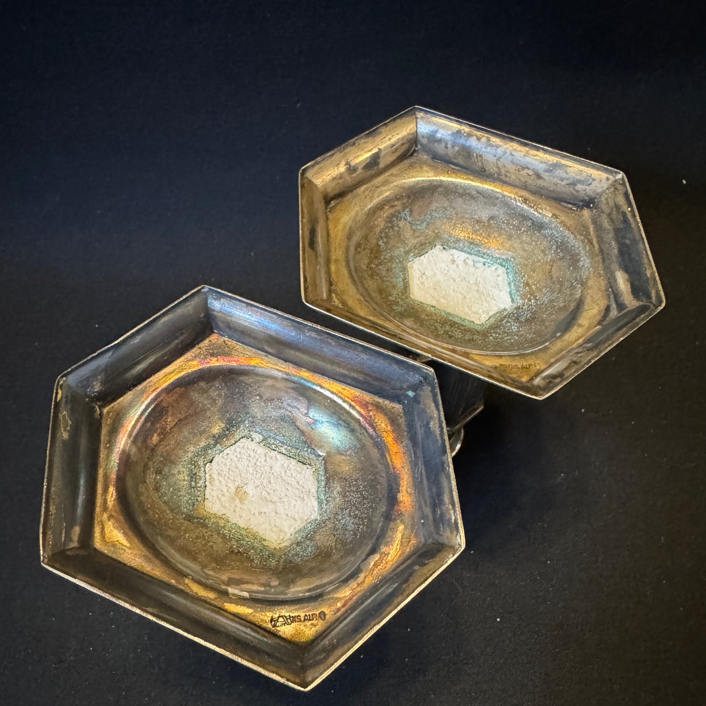 Antique Edwardian Pair of Silver-plated Candlesticks.