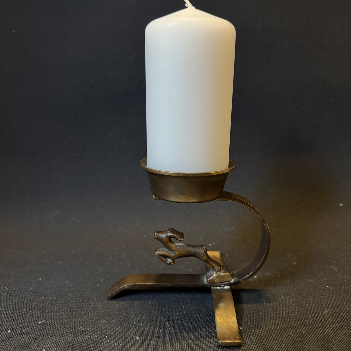 Art Deco Ca 1930 Bronze Candle Holder
