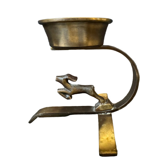 Art Deco Ca 1930 Bronze Candle Holder