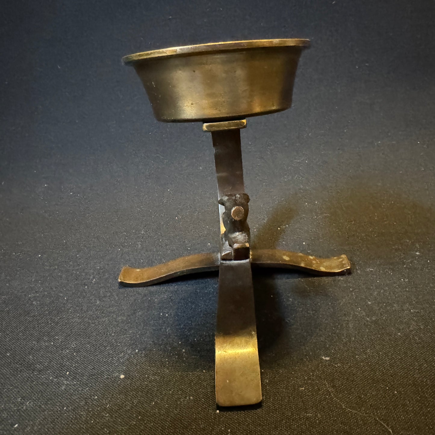 Art Deco Ca 1930 Bronze Candle Holder