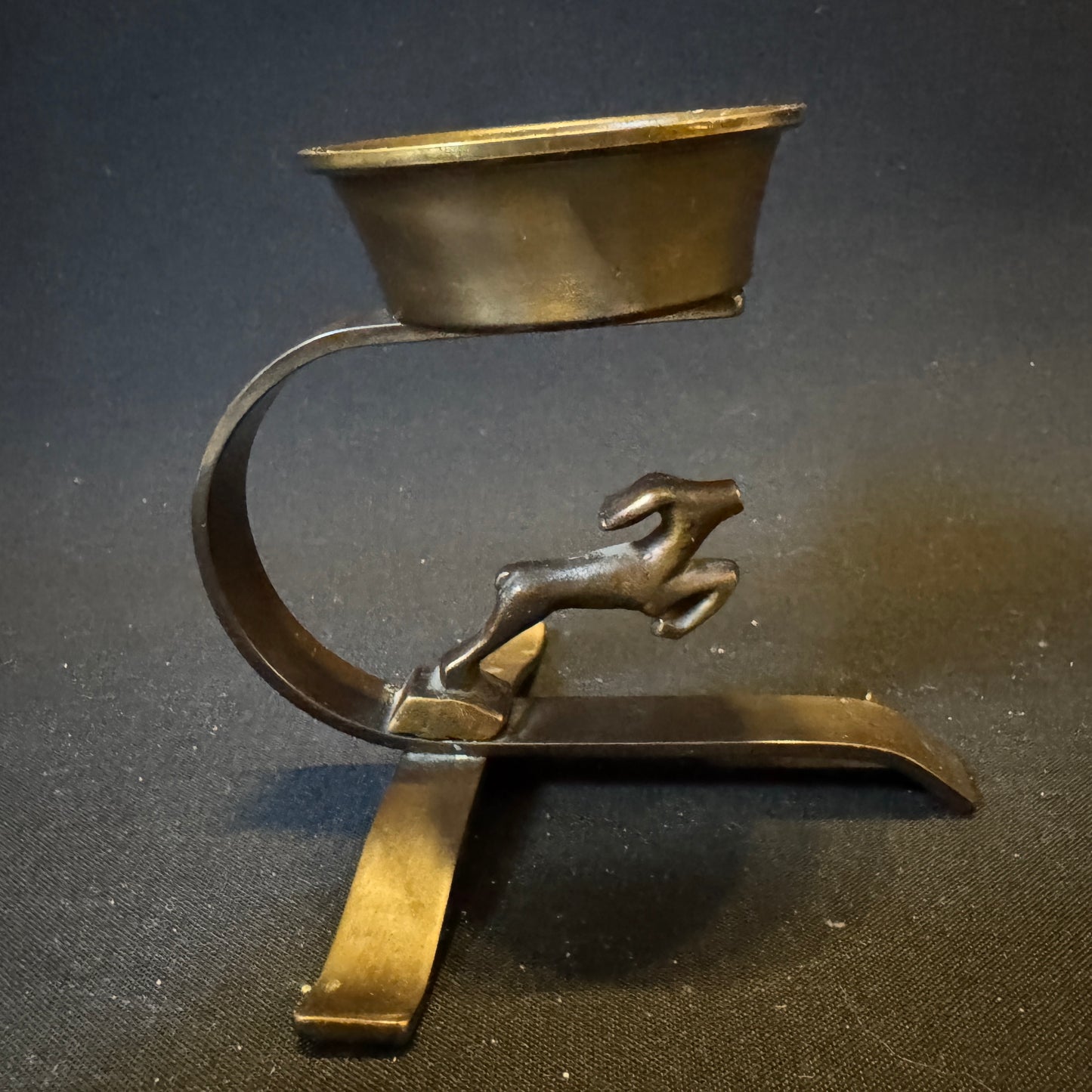 Art Deco Ca 1930 Bronze Candle Holder