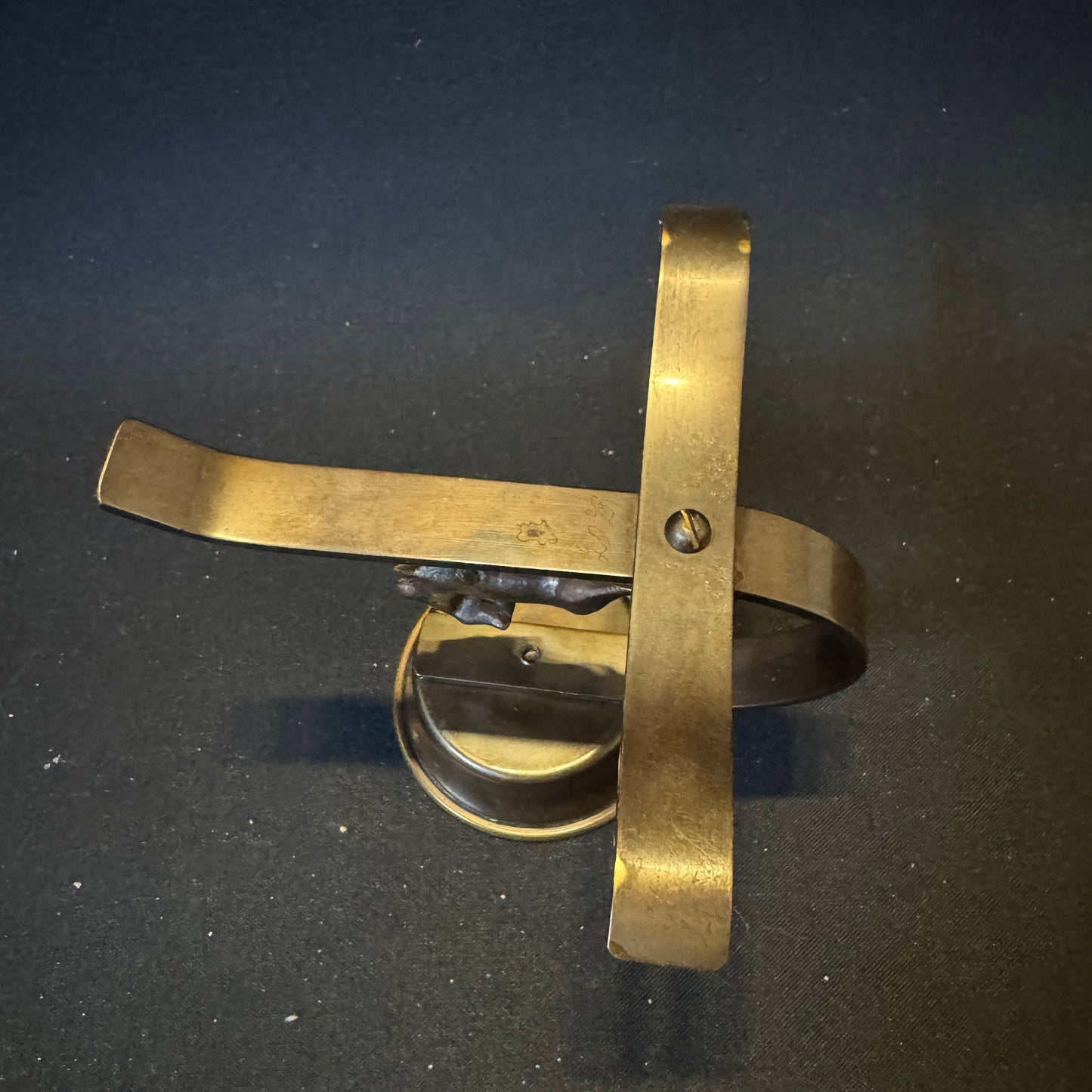 Art Deco Ca 1930 Bronze Candle Holder