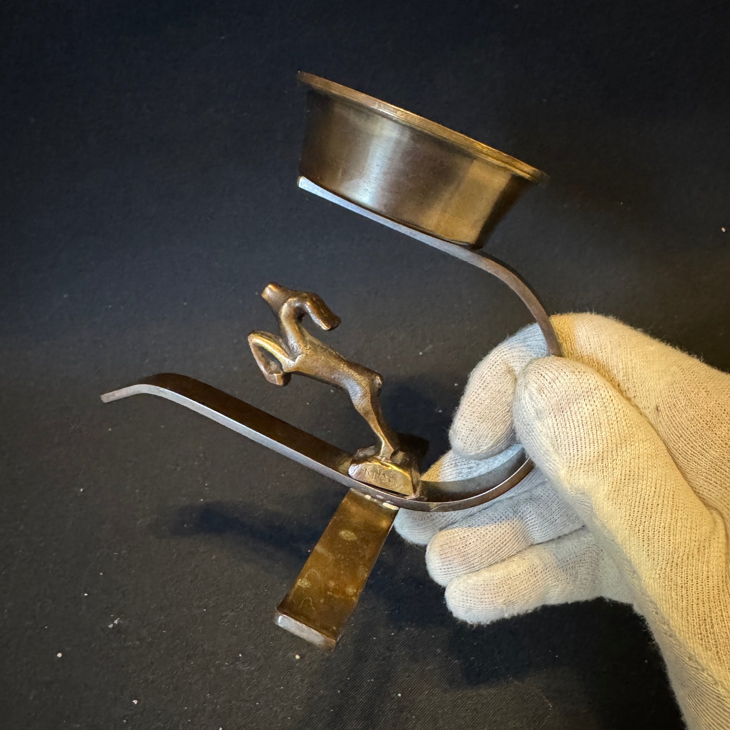 Art Deco Ca 1930 Bronze Candle Holder