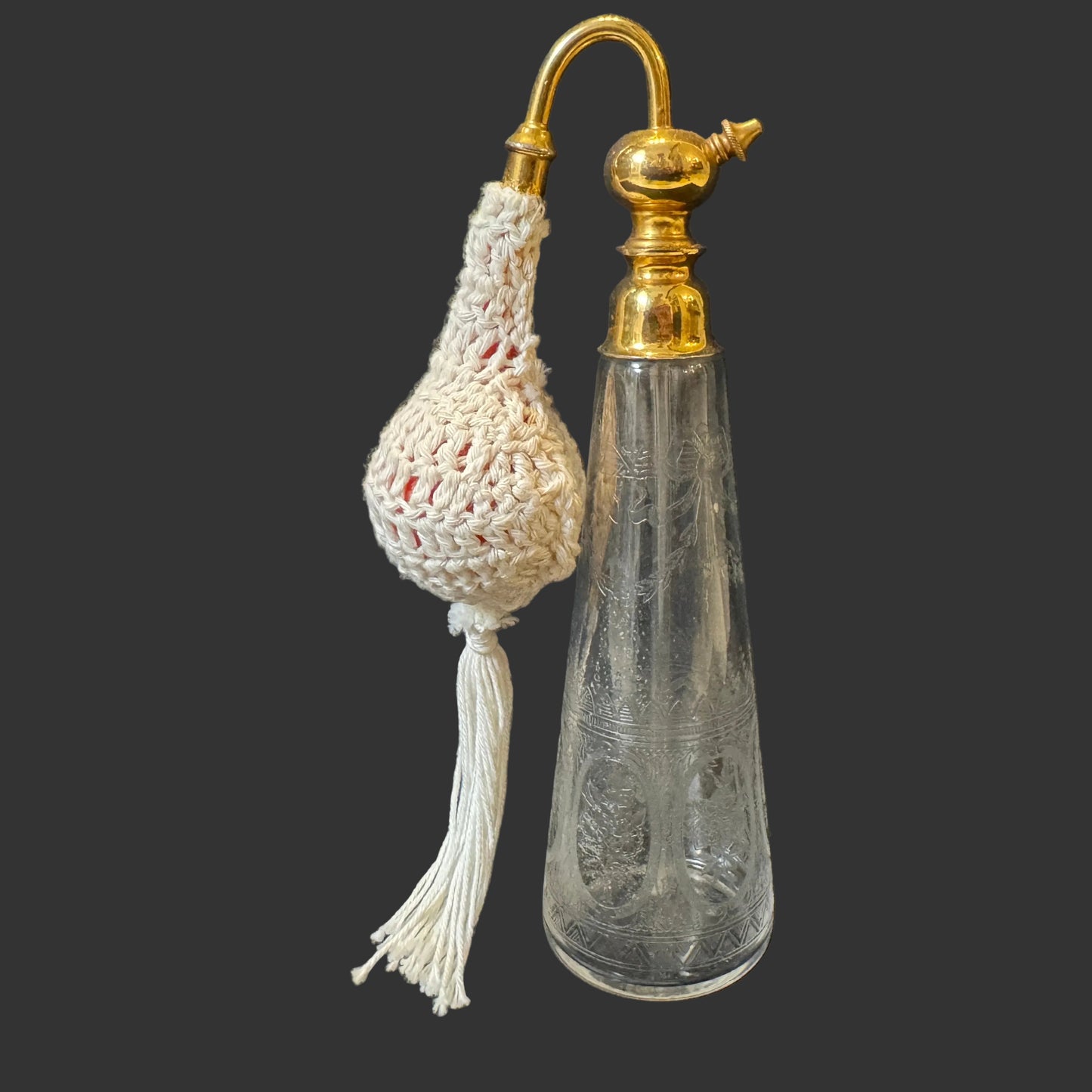 BACCARAT, France. Early 1900s. Antique Glass Perfume Atomizer