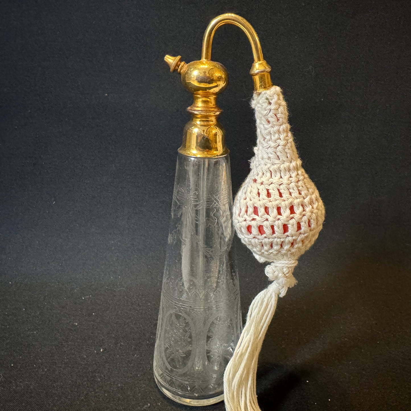 BACCARAT, France. Early 1900s. Antique Glass Perfume Atomizer