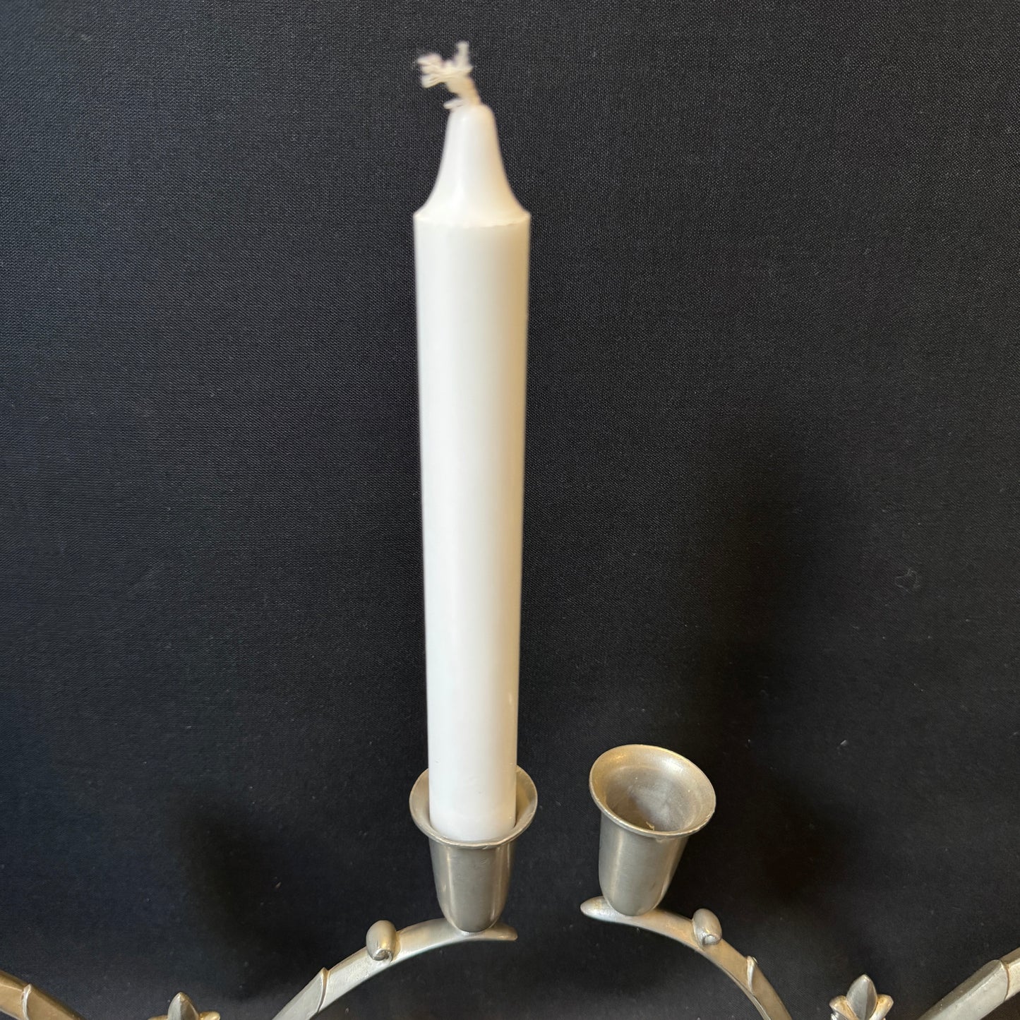 Nordtenn, Sweden 1933. Vintage Art Deco Pewter Candle Holders.