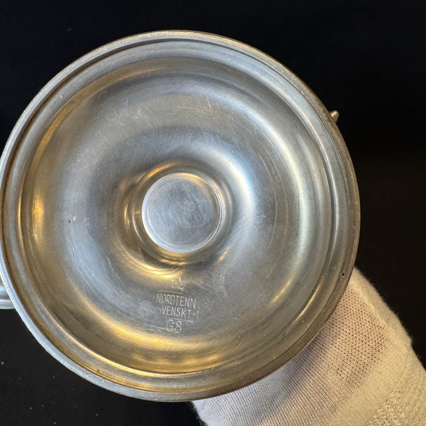 Nordtenn, Sweden 1933. Vintage Art Deco Pewter Candle Holders.