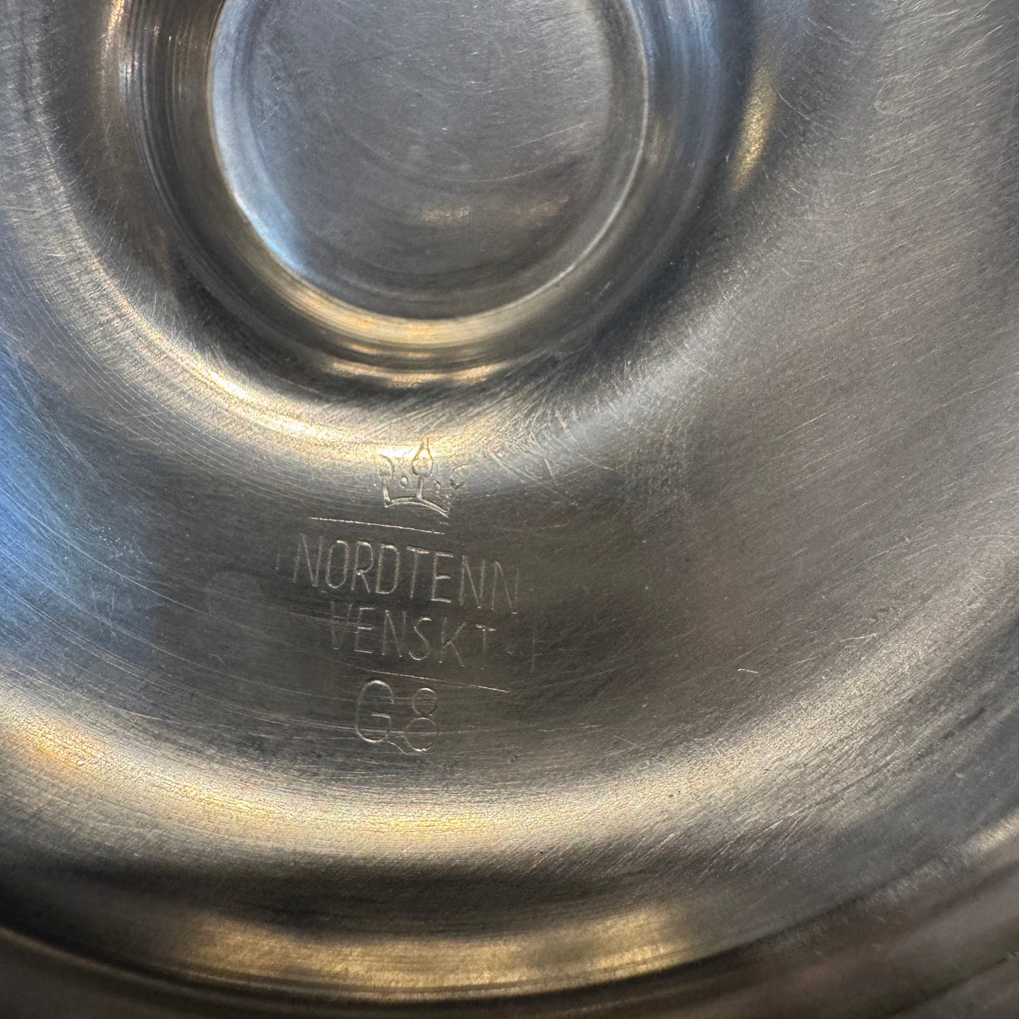 Nordtenn, Sweden 1933. Vintage Art Deco Pewter Candle Holders.