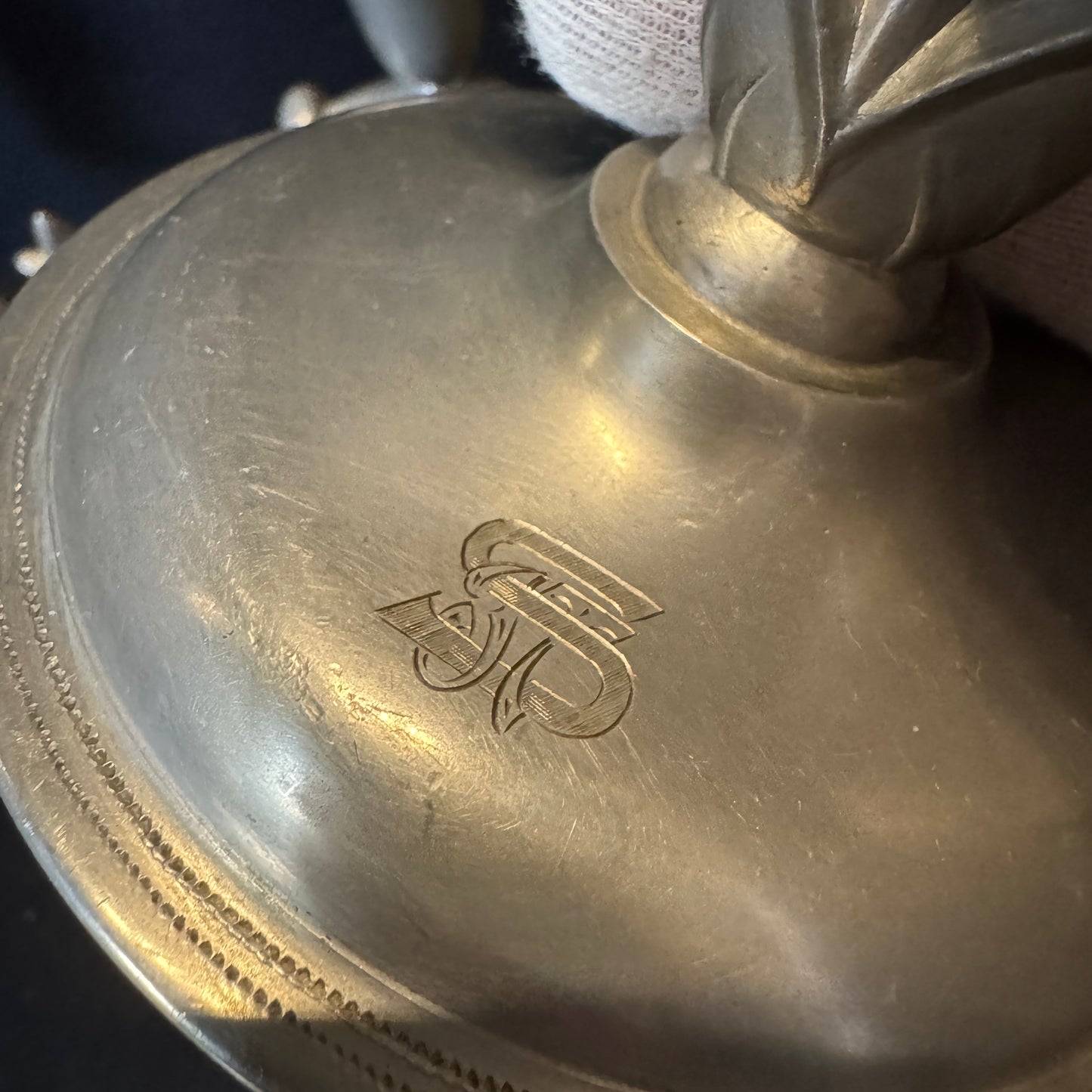 Nordtenn, Sweden 1933. Vintage Art Deco Pewter Candle Holders.