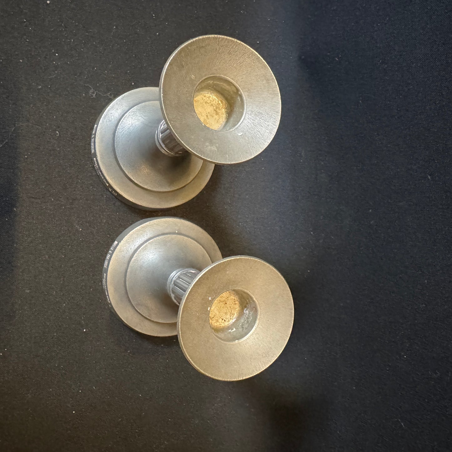 Sweden. Vintage Pewter Gustavian Style Candlesticks. Koppar & Tennsmide year 1977.