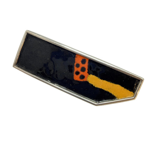 Embla, Norway. Vintage Sterling Silver Enamel Brooch.
