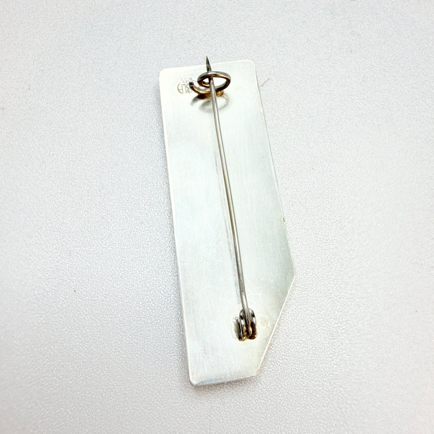 Embla, Norway. Vintage Sterling Silver Enamel Brooch.