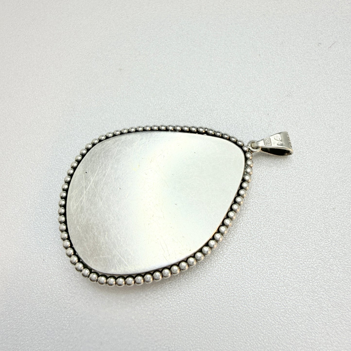 Gösta Eriksson, Sweden 1968. Vintage Sterling Silver Bergslagen-stone Pendant.