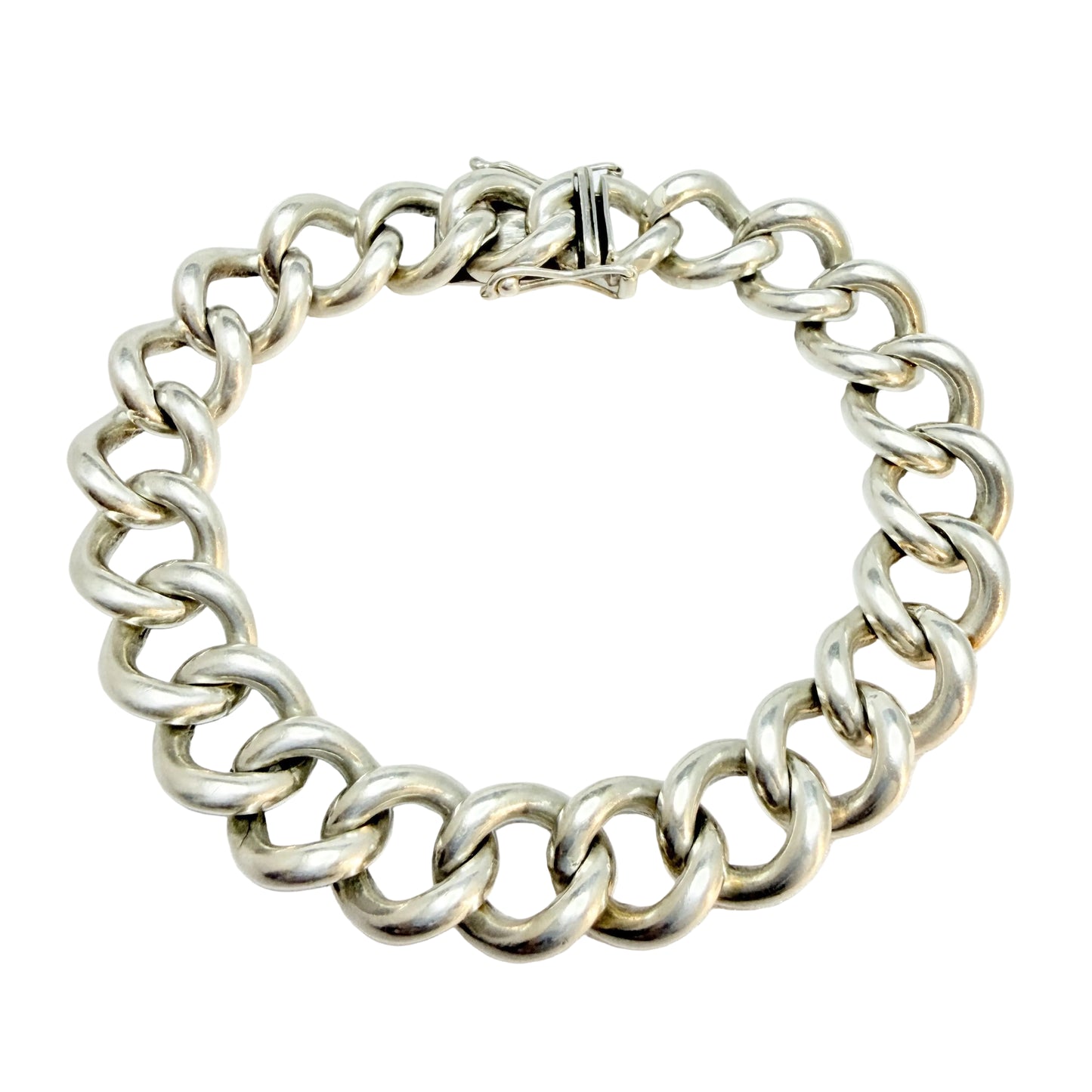 Guldvaruhuset, Sweden 1949. Vintage Chunky 71gram Sterling Silver Bracelet.