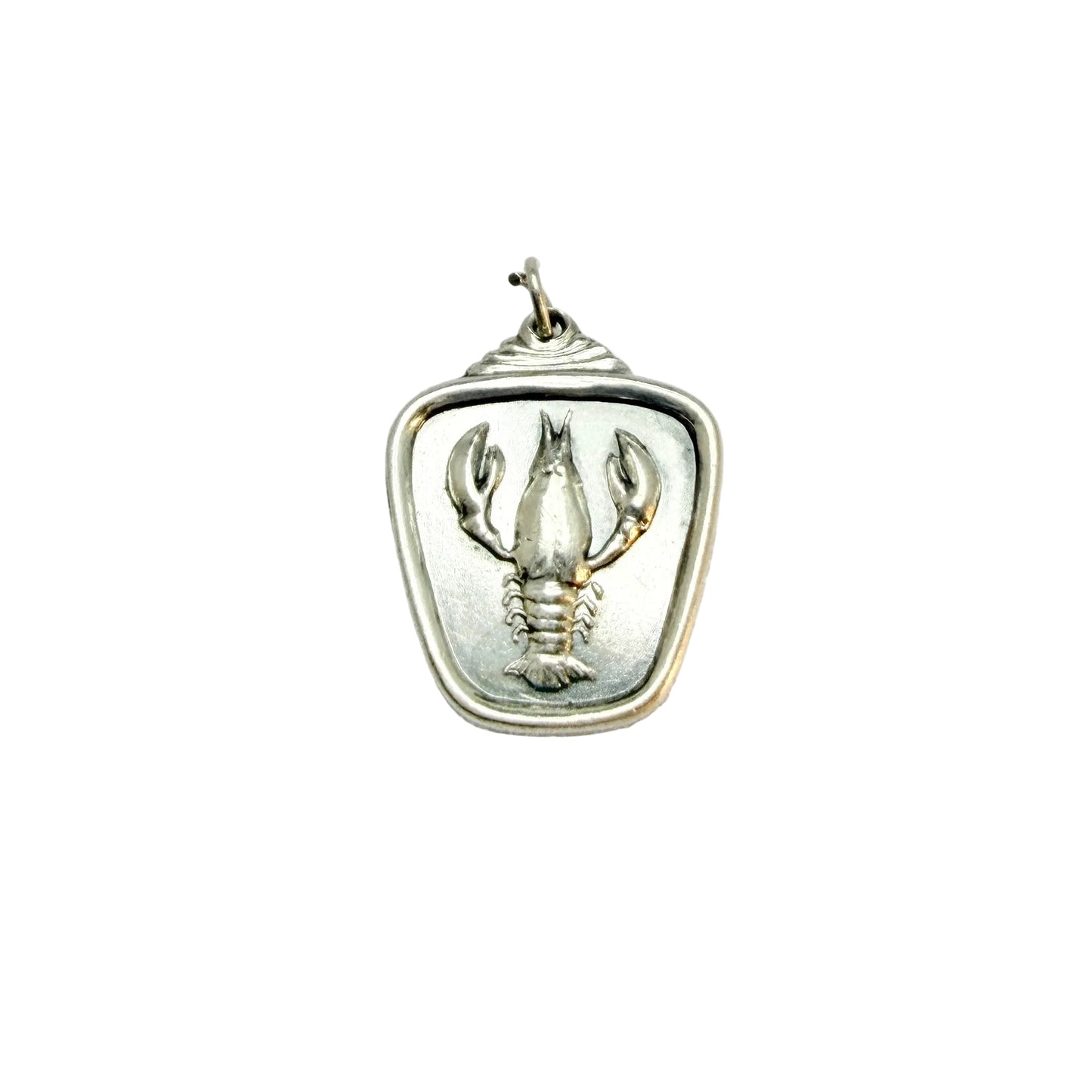 Alton, Sweden 1962. Vintage Solid Silver Zodiac Cancer Charm Pendant.