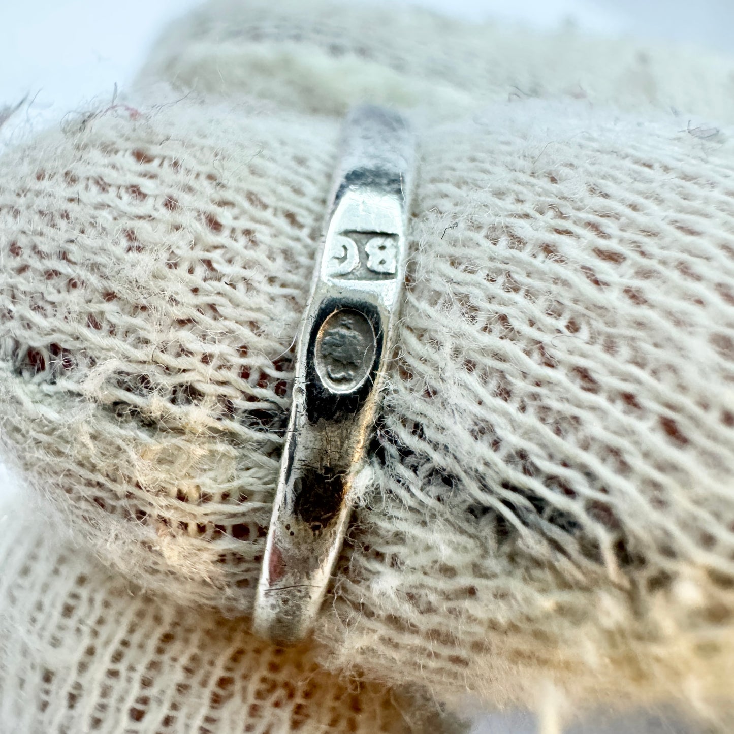 Wrochaw, Poland 1960-70s. Vintage Solid Silver Baltic Amber Ring.