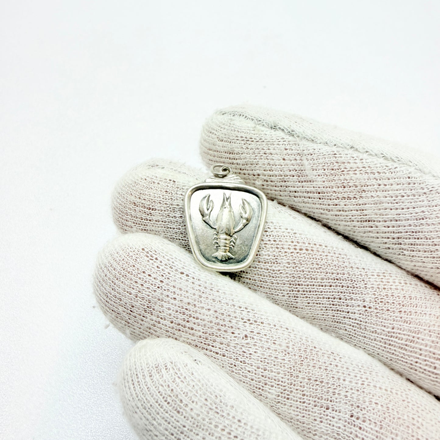 Alton, Sweden 1962. Vintage Solid Silver Zodiac Cancer Charm Pendant.