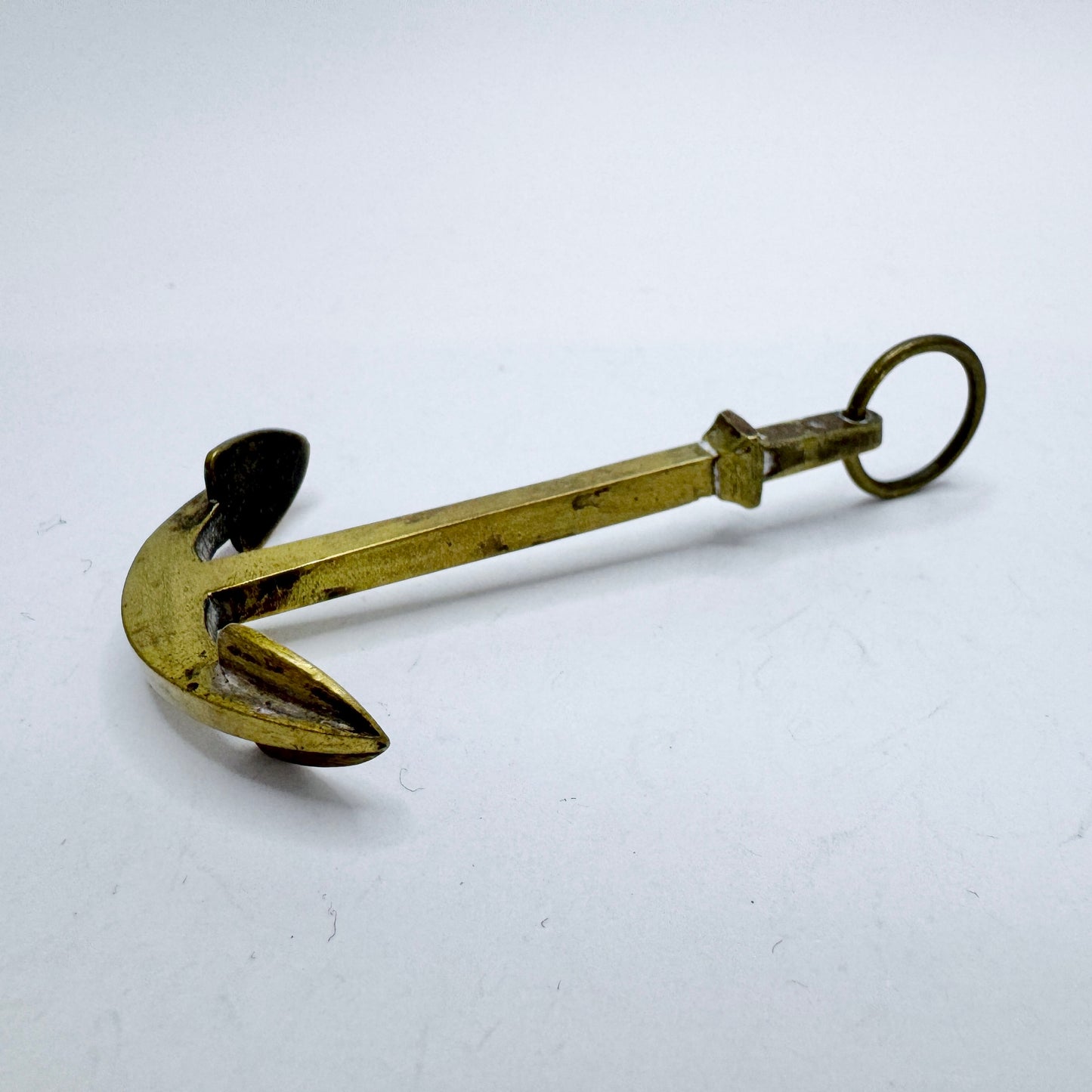 Large Antique Bronze Christian Faith Anchor Pendant