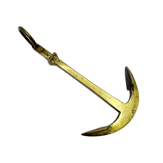 Large Antique Bronze Christian Faith Anchor Pendant