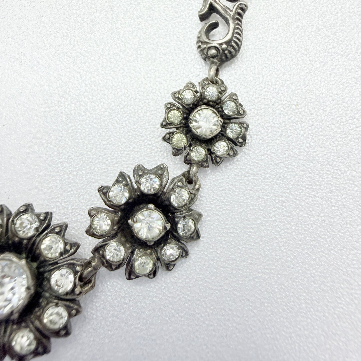 Vintage 1930-40s Solid Silver Foil Back Paste Bracelet.