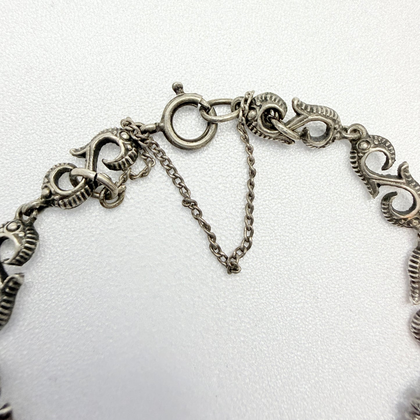 Vintage 1930-40s Solid Silver Foil Back Paste Bracelet.