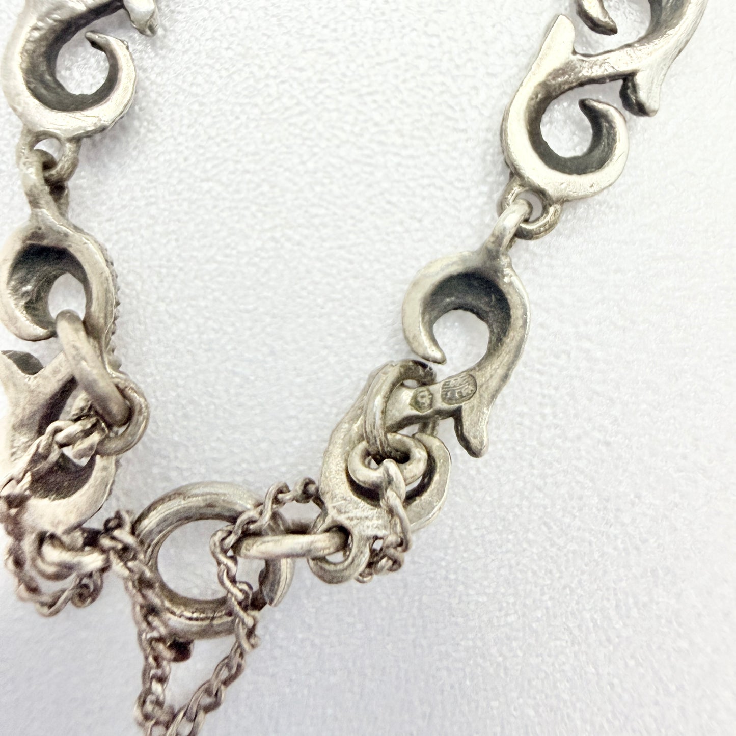 Vintage 1930-40s Solid Silver Foil Back Paste Bracelet.