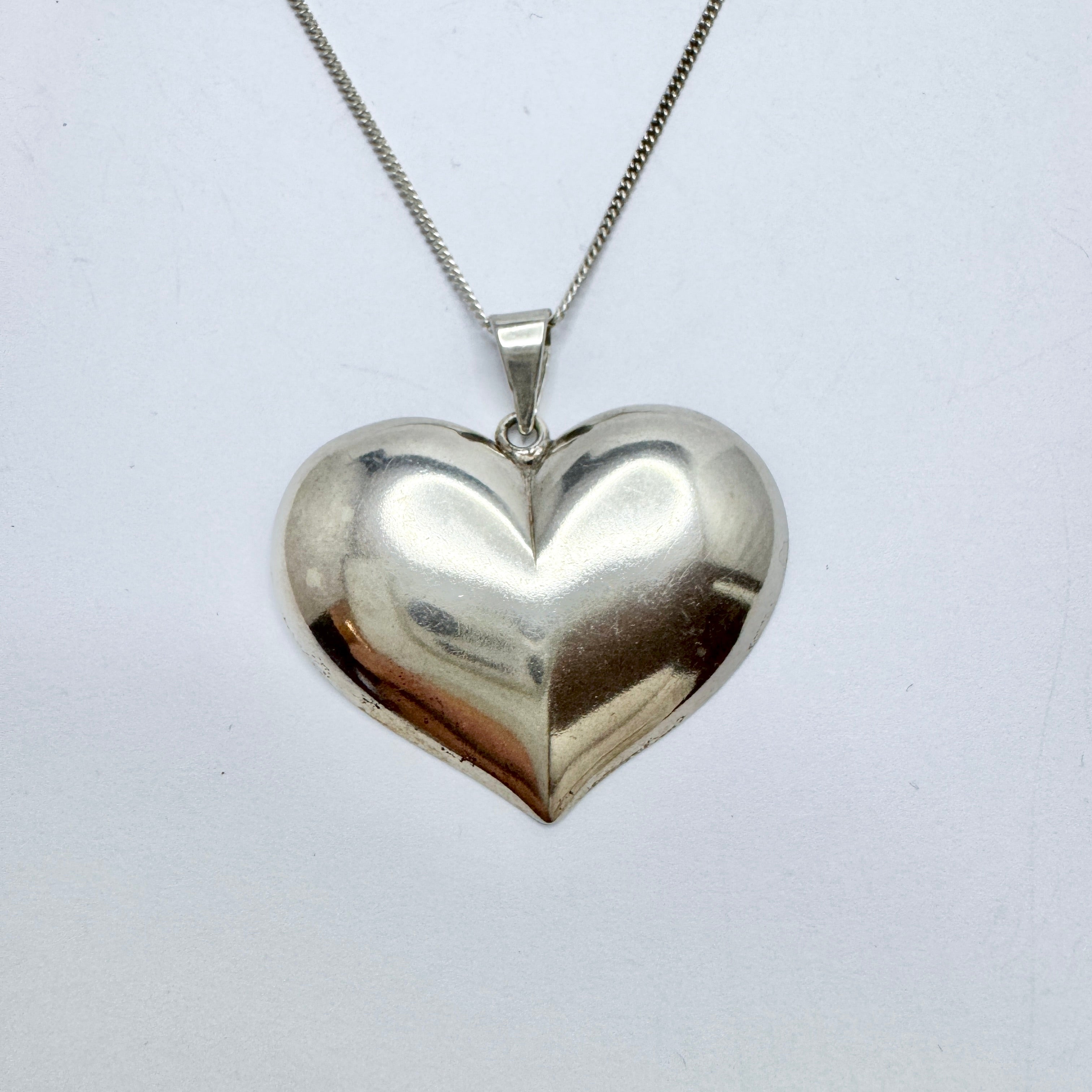 Victor Janson, Sweden 1974. Vintage Sterling Silver Heart Pendant
