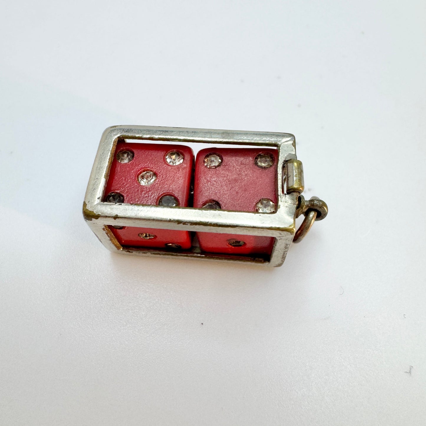 Vintage c 1950s. Dice Charm.