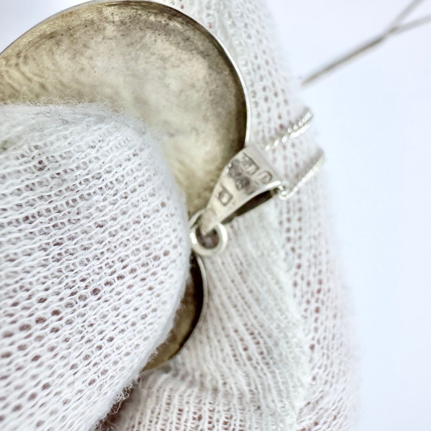 Victor Janson, Sweden 1974. Vintage Sterling Silver Heart Pendant Necklace.