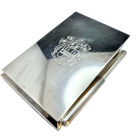 Gerald Benney. Vintage Sterling Silver Desk Notepad. Provenance: Marjorie Merriweather Post, Mar-a-Lago, Florida.