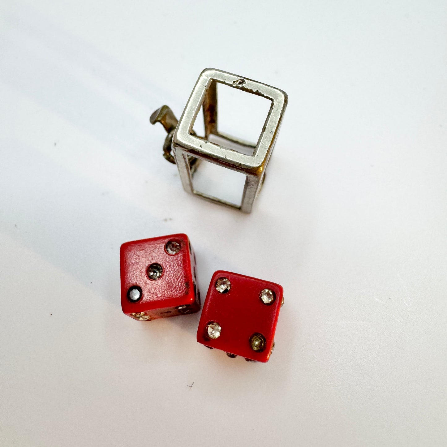 Vintage c 1950s. Dice Charm.