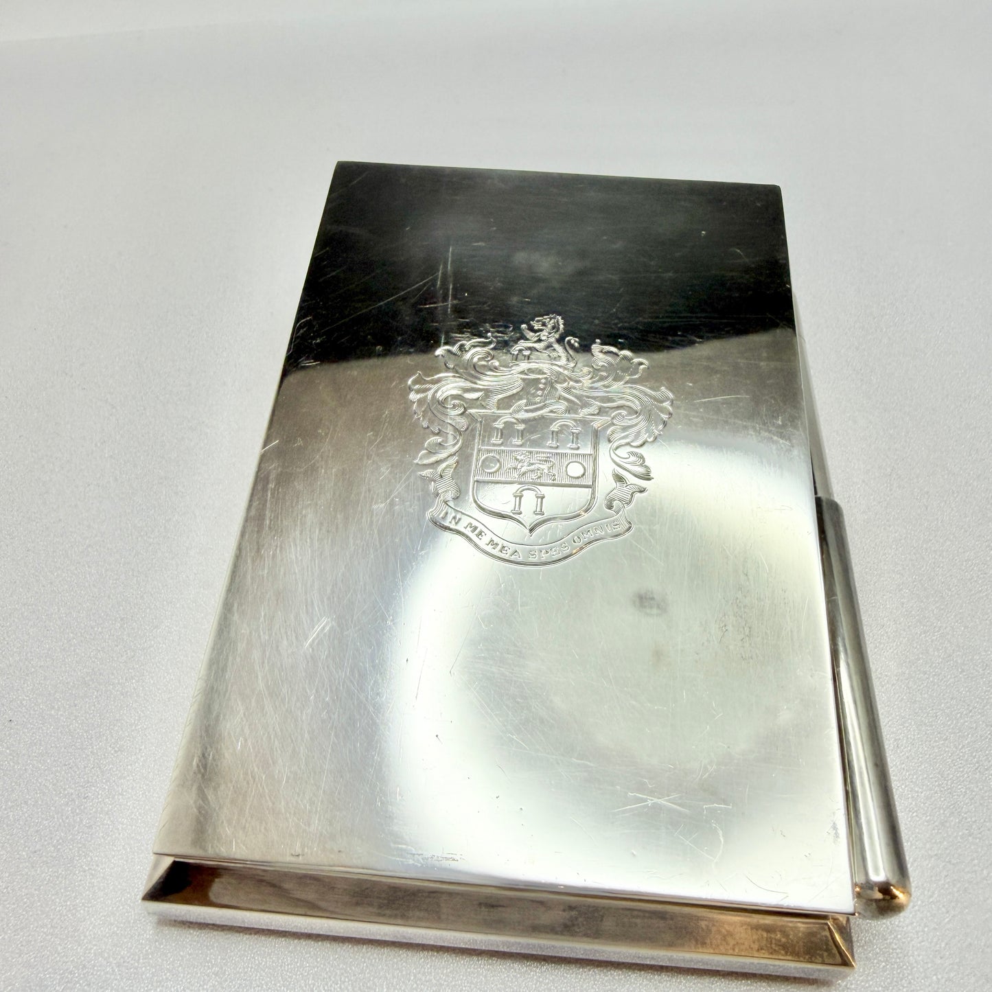 Gerald Benney. Vintage Sterling Silver Desk Notepad. Provenance: Marjorie Merriweather Post, Mar-a-Lago, Florida.
