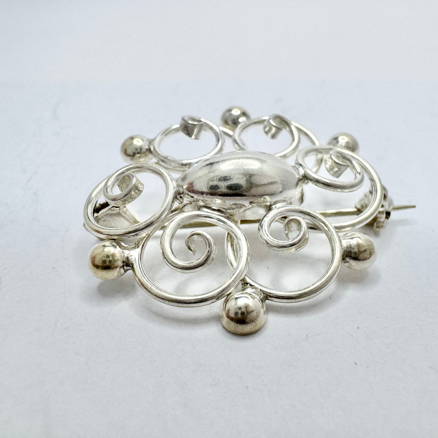 Herman Siersbøl, Denmark 1950s Vintage Sterling Silver Brooch