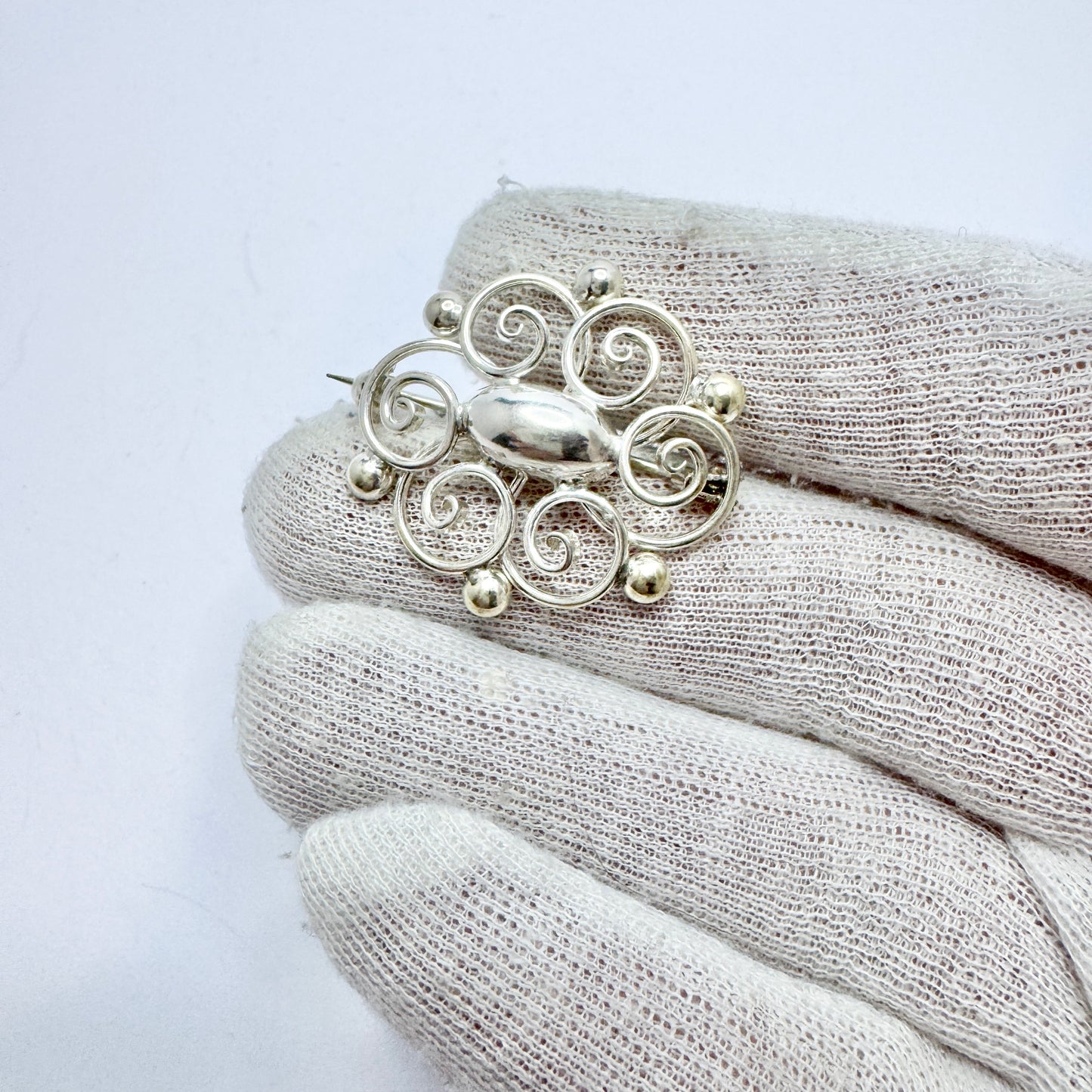 Herman Siersbøl, Denmark 1950s Vintage Sterling Silver Brooch