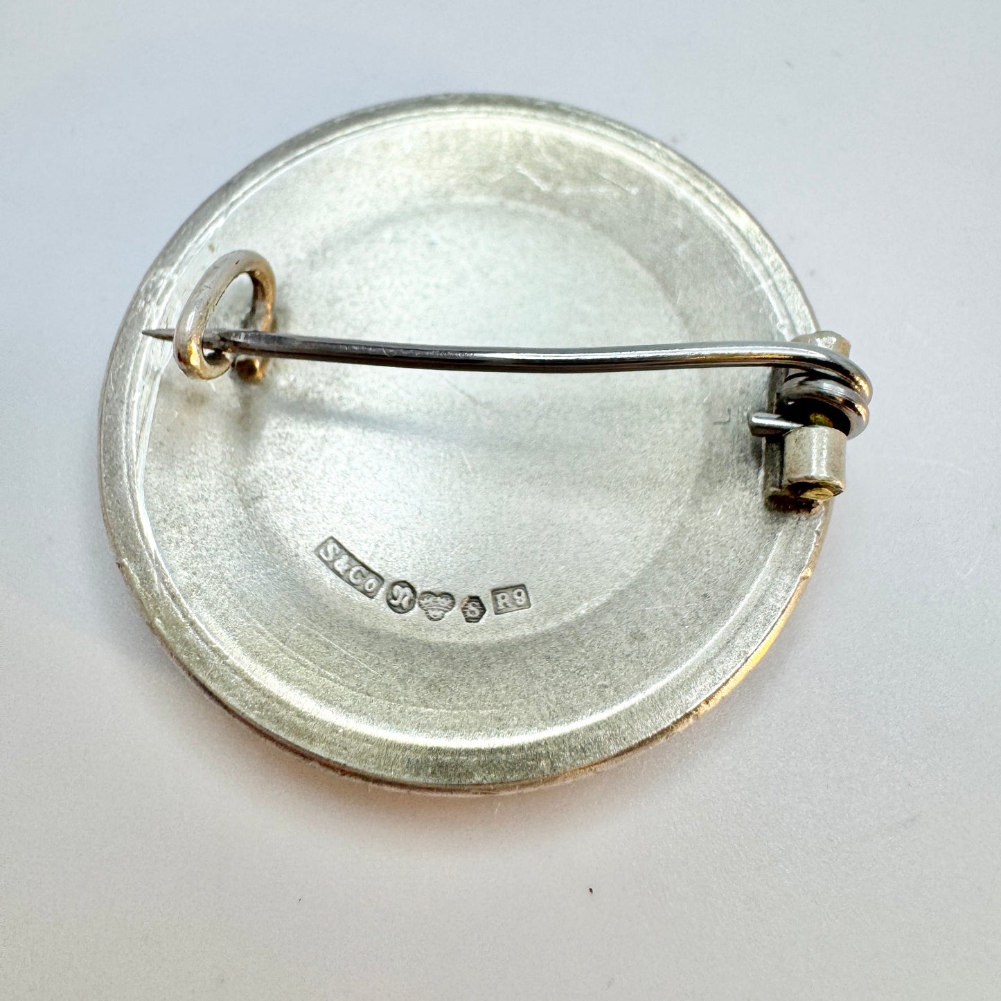 Sporrong, Sweden 1967. Vintage Sterling Silver Nurse Badge Brooch.